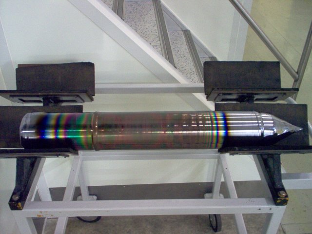 A 4-inch silicon crystal wafer showing beautiful interference patterns and the crystalline structure of pure silicon.