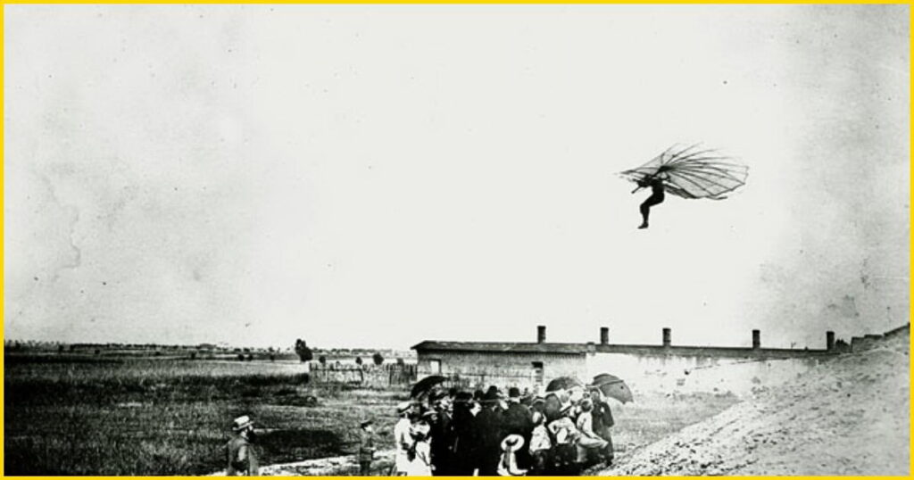 Portrait of Otto Lilienthal, the German pioneer of aviation known as the "Glider King".